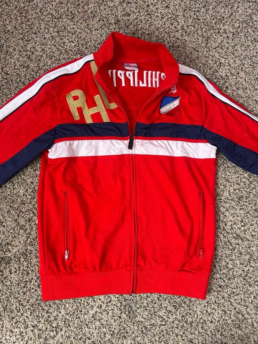 My Philippines Track Jacket Size Small Red White Blue Full Zip